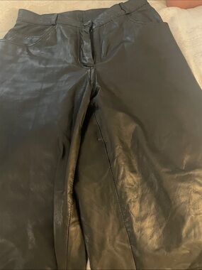 North Beach Leather Black Straight-Leg Faux Leather Pants